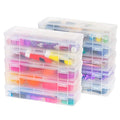 IRIS USA Clear Storage Cases, 10-Pack, |Made in USA|, Plastic Bead Organizing Containers with Snap Lid for Arts, Crafts, Ephemera, Stickers, & Dance Cheer, Clear - Large - size: 10 - Pack, style: Large