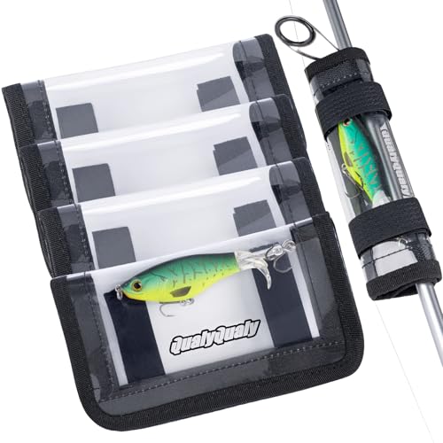 QualyQualy Fishing Lure Wraps Clear Lure Covers, 6''-9.5'' Fishing Hook Covers Keeps Fishing Safe for Rod Easily See Bait Storage Protector PCV Bait Cover