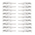 Unpainted Jerkbait Fishing Lure Blanks - 20 Minnow Lures with Free Eyes, SwimBaits for Bass