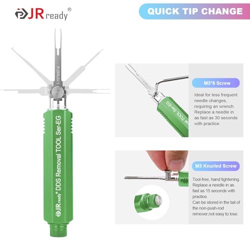 JRready ST5389 Pin Removal Tool Kit Automotive Electrical Wire Terminal Pin Extractor Stroage Handles Push Rod for Delphi Deutsch Molex Amp Harting 7 Release Tools with 21Pcs Replacement Tips - size: 7PCS Pin Extractor+21PCS Replacement Tips