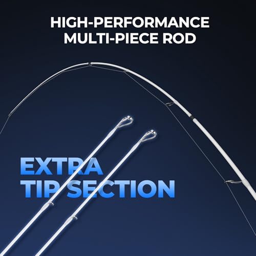 KastKing Centron Lite Travel Fishing Rods, Portable 4/5 Piece Spinning & Casting Rods, Extra Twin-Tip, IM6 Graphite Blanks, Stainless Steel Guides W/Ceramic Rings, Split or Full Rear EVA Handle - size: 6'0"- L- MF(4 Pcs+ Extra Tip), style: Spinning
