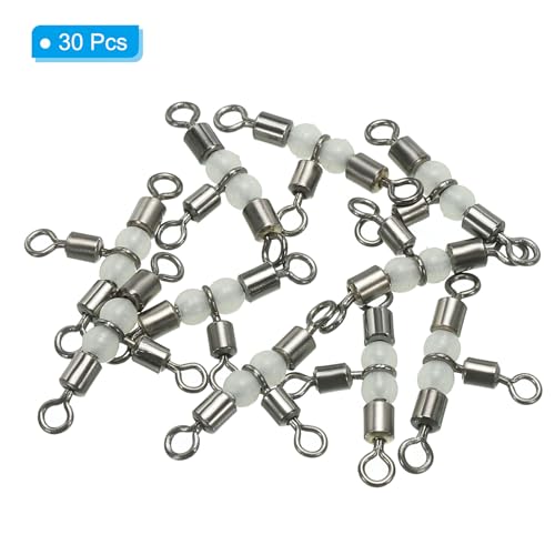PATIKIL 3 Way Swivel Cross Line T Turn Rolling Tackle with Luminous Beads for Catfish Surf Rig - size: 0.9x0.5 Inch