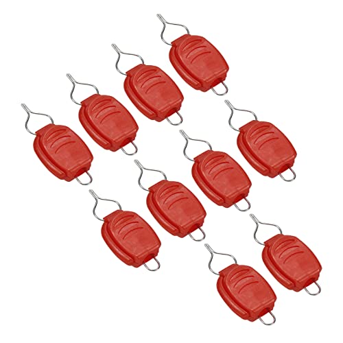 PATIKIL Fishing Line Holders, Baitcasting Reel Fishing Line Holder Clip Buckle Stopper Line Keeper Accessories - color: Red