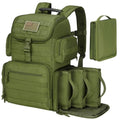 CVLIFE Tactical Range Backpack with Removable Divider, Gun Cases Bag with 4 Pistol Carrying Cases, Rucksack for Shooting (Army Green, Medium) - color: Army Green
