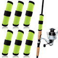 Larrel 6 Pack Fishing Lure Wraps Fishing Rod Sleeves Lure Cover Fish Hook Covers Bait Storage Protectors Rod Sleeve Guard, Green