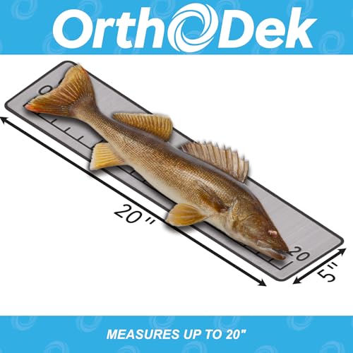 20" EVA Foam Fish Ruler with Peel & Stick Backing for Boats, Kayaks, Coolers, or Personal watercraft, Easy to Read 6mm Thick, Milled Fish Measuring Board (Gray) - color: Gray