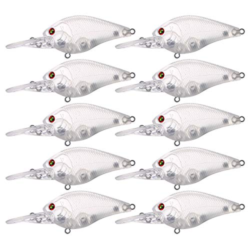 25pcs Fishing Crankbait Blanks,Unpainted Fishing Lures Blank Minnow Crankbaits Hard Bait Bodies Set 9cm 10.9g