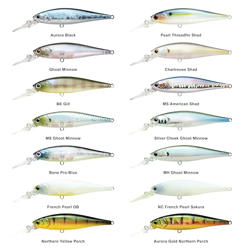 LUCKY CRAFT Pointer 78DD Freshwater Fishing Lure and Gear for Bass & Trout, 3 inch Deep Diving Suspending Jerkbait Fishing Line, Pressure-Ready Fish Bait, Premium Gear for Tackle Box, - color: 445 French Pearl OB