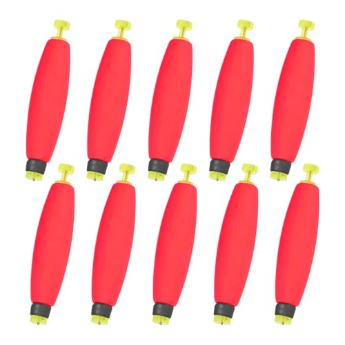 M METERXITY Pack Fishing Bobbers Floats, EVA Foam Weighted Bobbers, Clip-on Floats Slip Corks Floaters Strong Buoys - color: Red, size: 3" Length
