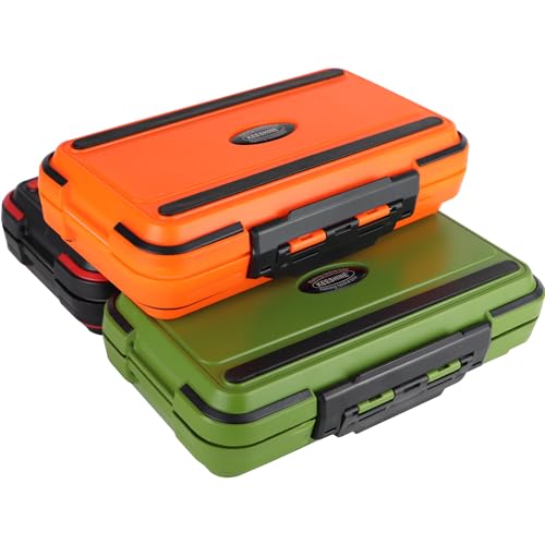 small tackle box, mini waterproof fishing tackle box organizer, double sided organizer travel box(L Orange) - color: Type B: Orange (Size: 7.8" L X 4.2" W X 1.8" H)