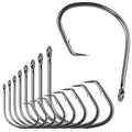 Circle Hooks Saltwater,100pcs Catfish Hooks Offset Circle Octopus Fishing Hooks High Carbon Steel 2X Strong Barbed Fishhooks for Bass Trout Freshwater Saltwater - size: 100pcs-8/0