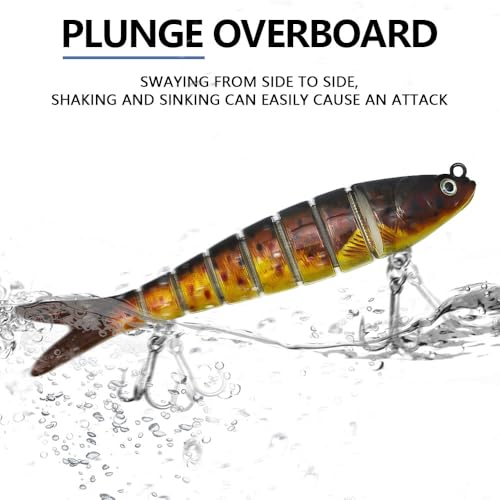 Fishing Lures for Freshwater and Saltwater，Lifelike Swimbait Lures for Bass Trout Pike，Amazing Fishing Gifts for Fishman - size: A2-5.2''0.052lb