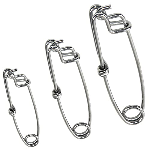 Longline Fishing Snap Clips 6PCS Stainless Steel Strong Long Line Clips Branch Hanger Floatline Tuna Clips Fishing Tackle Connector 4in 5in 6in - size: 4inch-6pcs