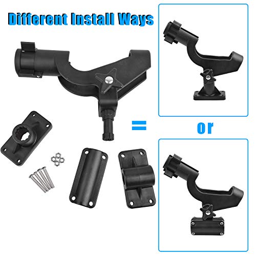 Fishing Rod Holders for Boat Adjustable Fishing Pole Holder with Large Clamp Folding Rod Racks Holder - color: 2pcs #5 Multi-Positional Mounting