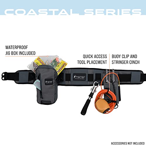 FROGG TOGGS Pursuit Fishing Wading Belt for Quick Tackle Access, Solid Elements, OS - color: Black