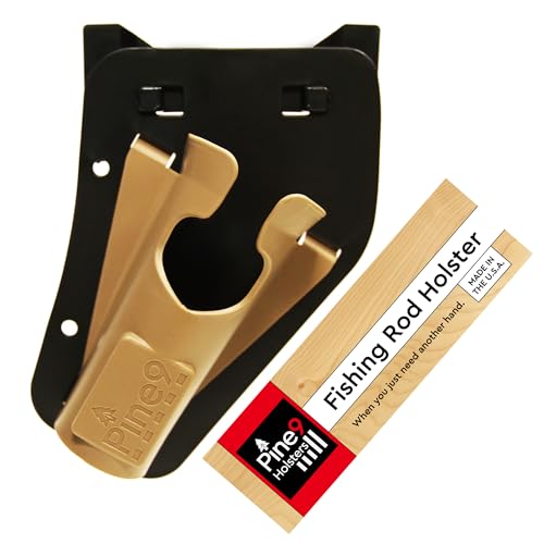 Ambie Fishing Rod Hip Holster - Patented Ambidextrous Quick-Draw Fishing Pole Holder, Made in USA - Spinning, Baitcaster & Centerpin Reels - Fits Any 1.5" Belt - color: Flat Dark Earth