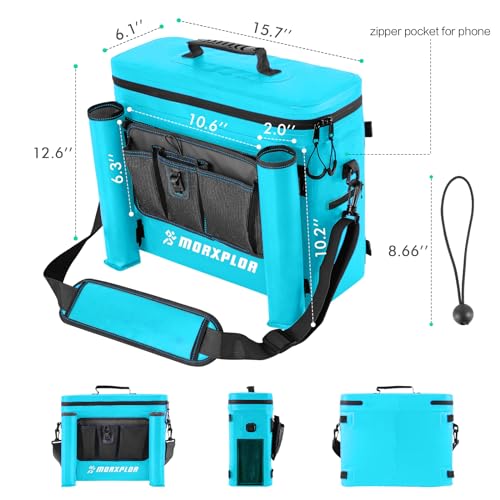 MORXPLOR Kayak Cooler,Waterproof Kayak Seat Back Cooler for Kayaking,Kayak Accessories Cooler Bag,Protable Ice Chest,Beach Cooler,Travel Cooler for Camping or Lunch Bag - color: Sky blue