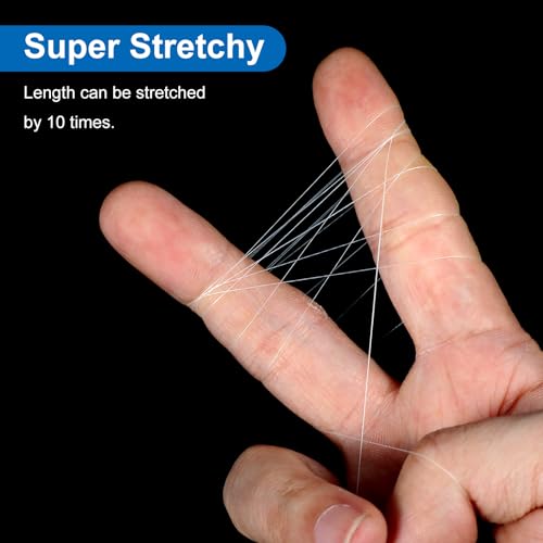 Nogeqi 3 Roll Invisible Thread, 820 Feet Fishing String, 0.2mm Invisible String, Clear Nylon Thread for Fishing Line and Sewing Beading