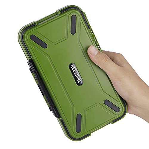 Fishing Tackle Box, Floating Storage Box, Double-Sided Fishing Lure Box with Adjustable Dividers Jewelry Organizer Making Kit Storage Container for Lure Hook Beads Earring Tool(Green) - color: Green (Size: 7.8" L x 4.2" W x 1.8" H)