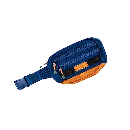 Wilderdog Utility Fanny Pack stores Treats, Balls, Keys in 3 Pockets with adjustable strap and Poop Bag dispenser (Pacific Blue) - color: Pacific Blue