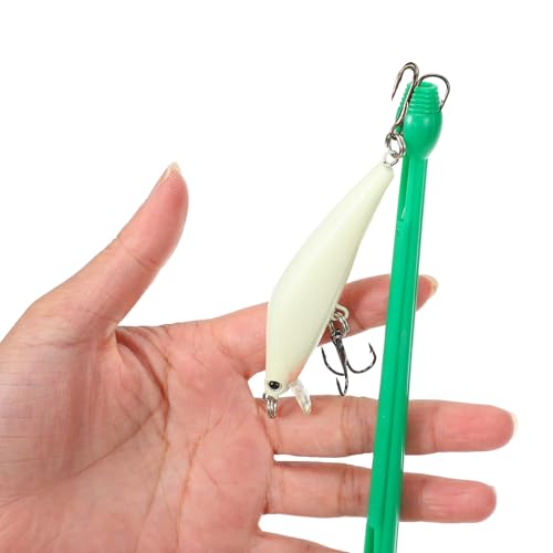 6 Pcs Fish Hook Remover Tool Snelled Fishing Hook Disgorger Plastic Unhook Extractor Tool for Fishing Gear Accessories 2 Different Sizes