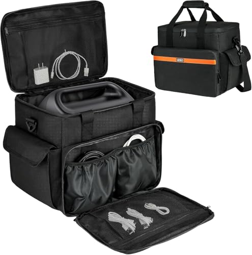 LEFOR·Z Carrying Case Compatible with Jackery Explorer 1000/ECOFLOW River Max/Bluetti EB70S/GRECELL T1000 Portable Power Station,Travel Storage Bag for Charging Cable and Accessories(Bag Only) | Portable Power Station Travel Bag Fits for ECOFLOW River Max