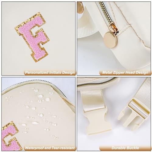 Uygafly Birthday Gifts for 4 5 6 7 8 9 10 11 12 13 Year Old Girl,Gift for Teen Girls Kids Toddler,Personalized Initial Fanny Pack Purse Crossbody Bag Belt Bag Cute Trendy Stuff | Cream,F - color: Cream, style: F