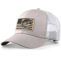 Fishing Gifts for Men - Snapback & Trucker Hats - American Flag Outdoor Fishing Hat - color: 05.khaki (Bassflag)