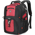 SHRRADOO Extra Large 50L Travel Laptop Backpack with combination lock, College Backpack Airline Approved Business Work Bag Fit 17 Inch Laptops for Men Women,Red - color: Red