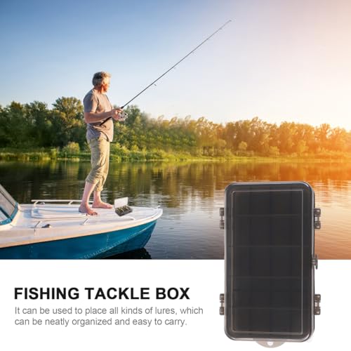ibasenice Double-Side Fishing Box Fishing Tackle Box with Lures Small Lure with Dividers Bait Storage Container for Freshwater Carry