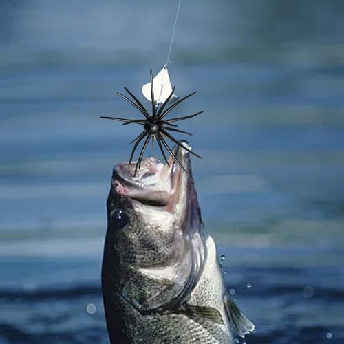 Tentacle Creature Lure Floating Fishing Lures Soft Artificial Baits for Bass Fishing - color: Dark green