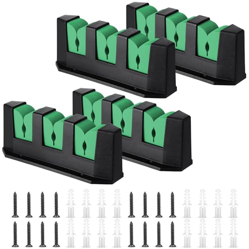 Sratte 4 Pcs Rod Holders for Fishing Boat Wall Mount Fishing Pole Holders Horizontal EVA Foam Garage Rod Rack Summer Boat Accessories for Men Gifts - color: Green, size: 7.8 Inch