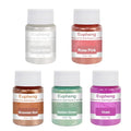 Eupheng Mica Powder 5 Colors Pearlescent Soft Plastic Lure Pigment for DIY Fishing Lure Making, Vibrant & Shimmering Finish 1/3oz Each