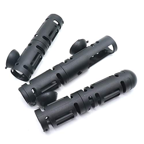 Xiaoyztan Aquarium Heater Guard Protector 17 Inch Detachable Design Black Plastic Cover with Suction Cups Heat Resistant Fish Tank Heater Sleeve for Water Heating Rod Safety