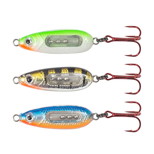 Northland Fishing Tackle Glass Buck-Shot Ice Fishing Jigging Spoon, Assorted Sizes & Colors for Walleye, Perch, and Crappie - color: Assorted, size: 1/8 Oz
