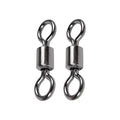 QISHUO Stainless Steel Swivels Fishing Lure Barrel Saltwater Swivel Fishing Strength Quick Change Fishing Swivels Rolling Black Nickel - size: Size8 (43lb) 100 pcs