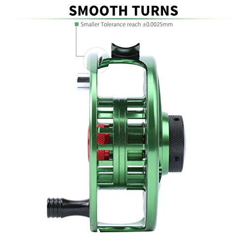 Maxcatch AVID Fly Fishing Reel with CNC-machined Aluminum Body - 1/3, 3/4, 5/6, 7/8, 9/10 Weights(Black, Green, Blue) - color: Fly Reel Green, size: 7/8wt