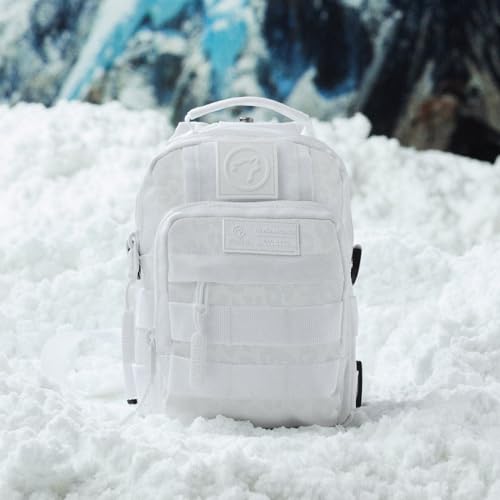 WOLFpak 4L Mini Tactical Sling Bag (Snow Leopard) Compact Crossbody Backpack for Gym, Travel & EDC | Tactical Shoulder Bag with Multiple Pockets – Lightweight, Durable Sling Pack for Men & Women - color: Snow Leopard