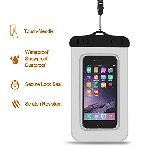 Unigear Dry Bag Waterproof, 2L/5L/10L/20L/30L/40L Floating and Lightweight Bags for Kayaking, Boating, Fishing, Swimming and Camping with Waterproof Phone Case - color: Yellow, size: 5L