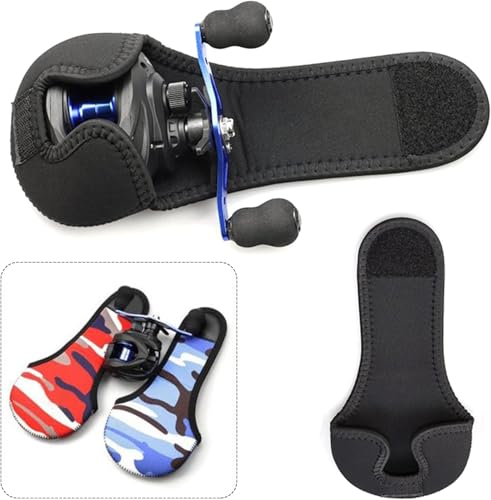 Fishing Reel Protective Cover, Black Storage Pouch for 100-150 Series Baitcasting and Spinning Reels, Reels and Accessories