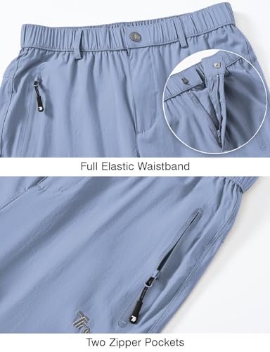 Rdruko Women's Hiking Pants Lightweight Quick Dry Water Resistant Outdoor Travel Fishing Pants with Pockets - color: Haze Blue, size: XX-Large