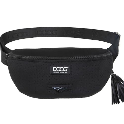 DOOG Neosport Dog Walking Fanny Pack - Waterproof Treat Pouch & Waste Bag Holder - Hands-Free Belt Bag for Training, Hiking & Outdoor Adventures - Black - color: Black