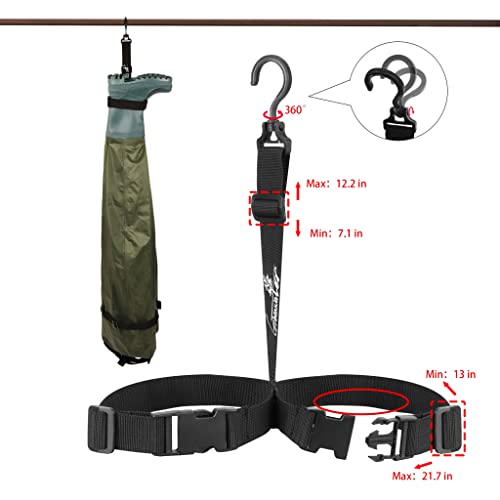 GREENWATER Fishing Chest Waders for Men Women with Boots Waterproof 2ply Nylon PVC Lightweight Bootfoot Waders for Hunting - color: Green