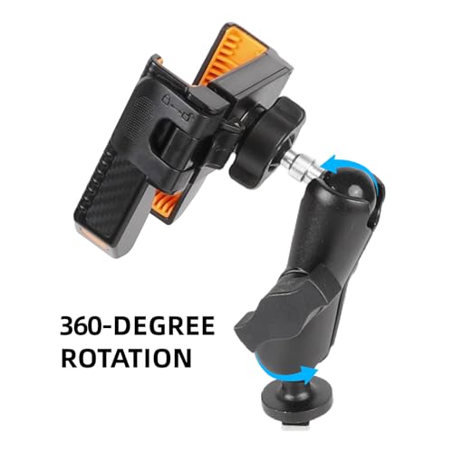 xik Kayak Phone Holder Mount with T-Bolt Track Ball, Boat Track Phone Mount Holder, [1s Lock & Release][360° Adjustable], Fits 4.7"-7.2" Smartphones - style: Medium (3.54" arm)