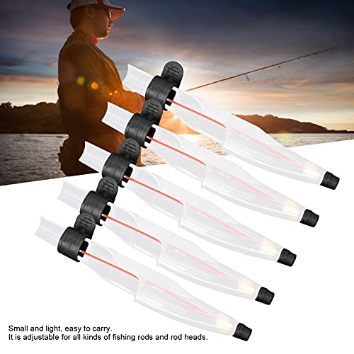 Shanrya Fishing Rod Tip, 5Pcs Plastic Telescopic Fishing Rod Tip Cover Fishing Pole Tip Protector Fishing Pole Tip Top Hats Protector Case for Sea Fishing Rods Accessories(Type 2#)
