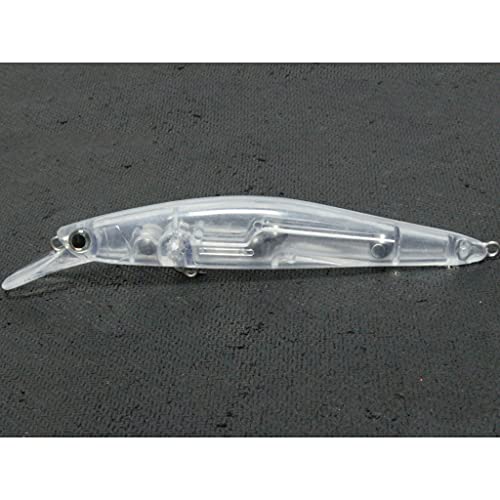 10 Blank Unpainted Minnow Crankbait Topwater Lipless Jerkbait Fishing Lures V3 - color: UPM673P10