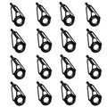 16Pcs Black Fishings Rod Tip Ceramic Guide Rings Replacement Rod Tip Guide Fishings Rod Eyelets Repair Part Easy Installation, Reel Care Accessories
