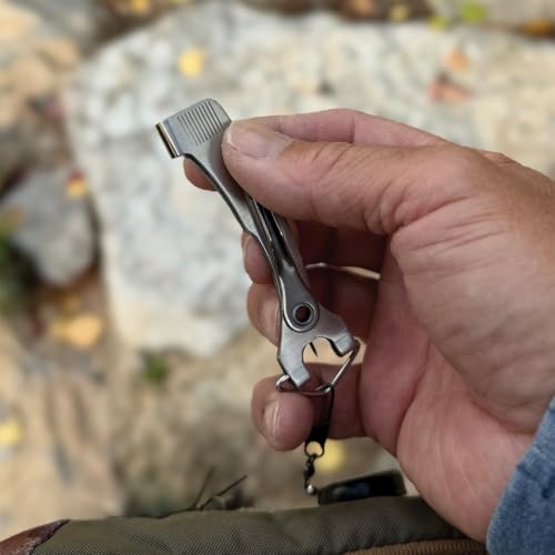 M Mavrk Ergo Fly Fishing Line Nippers/Zinger Combination, Ergonomic Right Angle Cutter, Sharp Stainless Steel, Nail Knot Tool, Micro Zinger, Stainless Steel Line, Ultra Secure Clip