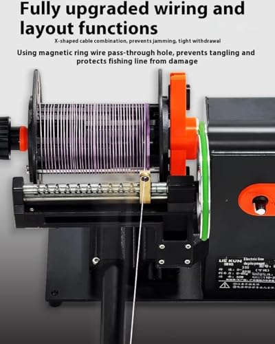Electric Fishing Line Winder Spooler,Fishing Reel Line Winder Spooler Machine w/0-8kg Damping Brake,Fishing Rod Reel Spooling Station Systems,Adjustable Speed