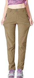 Rdruko Women's Hiking Pants Lightweight Quick Dry Water Resistant Outdoor Travel Fishing Pants with Pockets - color: Khaki, size: XX-Large